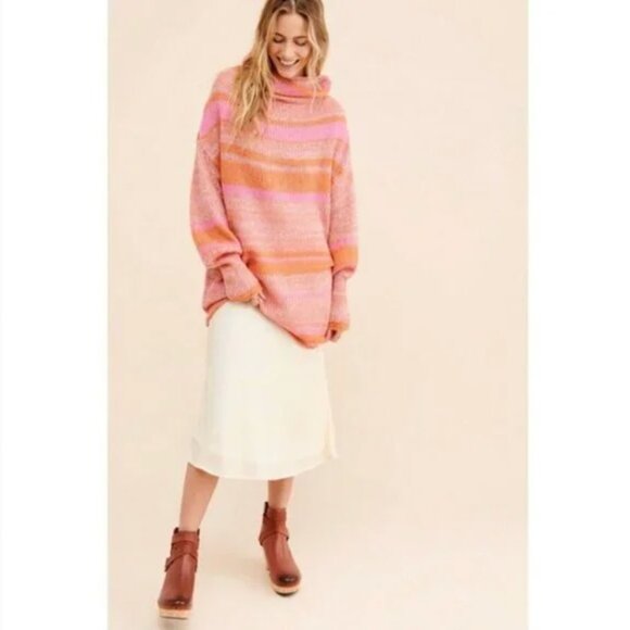 Free People Candy Stripe Wool Alpaca Blend Tunic Sweater - Picture 7 of 14